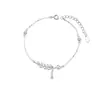Pulsera de Espiga de Trigo de Plata de Ley S925 Pulsera Exquisita de Espiga de Trigo de Nicho Contigo Estilo Ins Joyería de Mano Joyería de Bosque de Hojas para Mujer Venta al por Mayor