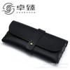Lote de fábrica Estuche para gafas de un solo clavo en stock Bolsa para gafas de cuero negro Bolsa para gafas portátil Caja de almacenamiento para gafas de sol Imprimible