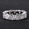 Pulsera de eBay, superventas, con diamantes de una sola fila, anillo de circonita triangular, regalo creativo personalizado para mujer