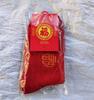 Bolsa individual independiente calcetines rojos palabra de la suerte este año calcetines para hombre y mujer bolsa de la suerte calcetines rojos boda venta al por mayor calcetines festivos