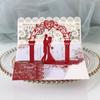 Tarjeta de Felicitación de Boda Amazon Transfronteriza Láser 3D Boda Calado Invitación Papel Brillante Encaje Tarjeta de Invitación