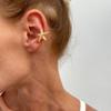 Clip para Cartílago de Oreja Estilo Flor Marina Simple Transfronterizo Europeo y Americano Todo Fósforo Concha Estrella Luna Joyería para Orejas para Mujeres