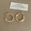 Brincos de Metal Multicamadas Simples e Estilosos para Mulheres, Tendência de Moda Única e de Nicho, Brincos de Luxo Leve e Versáteis