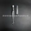 Pincel de silicona para labios de mango largo con tapa a prueba de polvo, para aplicar mascarillas de labios, brillo de labios, difuminar sombras de ojos y aplicar lápiz labial; portátil, de doble punta, con una pequeña cuchara y mini aplicador