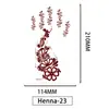 Pegatinas de Tatuaje de Henna Europeas y Americanas, Pegatinas Desechables de Encaje Bermellón, Tatuajes Impermeables y a Prueba de Sudor, Estampados Semipermanentes Populares