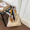 Bolsa de Ombro para Uso Diário de Grande Capacidade, Fashion e Tendência, Design Simples de Tecelagem de Nicho, Bolsa Tote Estilosa de Ombro Único