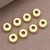 Pad Espaciador de Cobre Chapado en Oro de 18 Quilates Color Duradero Accesorios de Joyería Lisos Brillantes para Collares, Pulseras y Pulseras