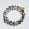 [Folhas de Vento Deixam Rastros] Pulseira de Cristal Verde Fantasma Natural para Mulheres, Versátil Cristal Loiro Moda Clareamento Pulseira Atacado