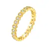 Anel de Prata Esterlina S925 Fino Brilho Luxo Total Diamante Mosang Anel de Moda de Alto Padrão Europeu e Americano Transfronteiriço Design de Nicho para Mulheres