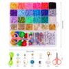 Colorido 24 Compartimentos 6mm Piezas de Arcilla Polimérica Suave Caja Collar Pulsera DIY Juego de Accesorios de Joyería Materiales de Cuentas Rebanadas
