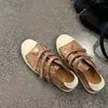 Tendencia Temperamental Retro Zapatos Blancos Mujer 2026 Otoño Nuevo Estilo Zapatos Sucios Desgastados Zapatos Deportivos Casuales Zapatos de Tabla con Velcro