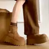 Botas de Nieve Gruesas y Cálidas de Suela Gruesa, Simples y Elegantes para Mujer, Nueva Moda Otoño e Invierno 2026, Botas Versátiles y Cómodas para Mujer