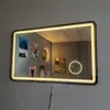 Suministro directo de fábrica lámpara LED espejo de baño con espejo de aumento espejo de maquillaje inteligente marco de aleación de aluminio espejo de baño al por mayor