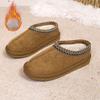 Botas de neve 24 outono e inverno novo comércio exterior 43 jardas forrado de lã quente chinelos de sola grossa plataforma inferior salto sem sapatos de algodão botas de algodão