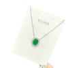 Colar de Prata Esterlina S925 Feminino Super Brilhante Zircônia Calcedônia Pingente Corrente para Clavícula Fashion Versátil Elegante Pingente Sofisticado