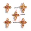 DIY Aleación de Goteo de Aceite Estilo Gótico Retro Colgante de Corazón con Alas Cruz Colgante para Pulsera Llavero W644