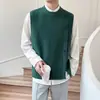 Colete Suéter Masculino Marca de Moda de Alto Padrão Outono 2023 Novo Camisa de Tricô Estilo Leve Maduro Vest Cardigan Jaqueta