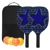 Conjunto de Raquetes de Pickleball de Álamo Raquete de Pickleball de Madeira Raquete de Praia Bolsa de Armazenamento de Raquete Presente