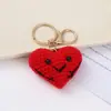 Bolsa Colgante para Llaves de Lana Tejida a Mano, Lindo Colgante de Corazón de Amor Tridimensional para Pareja, Disponible para Venta al por Mayor