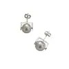 Corea del Sur Simples de Alta Gama Nicho Exquisitos Pendientes de Plata de Ley S925 Pendientes de Perla Arqueados Estilo Femenino Todo Fósforo Ins