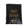 Bolsa express negra impresa de fábrica palabra gran cantidad ropa lencería impermeable autoadhesiva bolsa extragrande bolsa de embalaje logístico