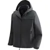 Chaqueta tres en uno con forro polar, adecuada para actividades al aire libre, uso casual y estilos unisex; se puede personalizar con logotipos impresos; ideal para el trayecto diario y los viajes al aire libre