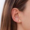 S925 brincos de prata simples brincos moda rodada torção parafuso orelha jóias