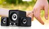 Computadora de escritorio, portátil, teléfono móvil, mini subwoofer estéreo multimedia, altavoz pequeño portátil 2.1, comercio exterior