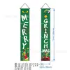 Temu Gran Venta Serie de Banderas Dobles Navideñas Impresión de Alta Definición Papá Noel Muñeco de Nieve Banderín Decorativo para Pasillo