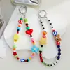 Cordão para Celular Original Super Fofo e Fresco com Contas Dopamina Curto para Segurar na Mão Corrente de Celular Pulseira de Pulso