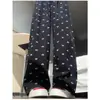 Calça Pantalona com Laço para Mulheres, Novo Estilo Primavera/Verão, Calça de Dormir com Bolsos Duplos, Cintura Alta Casual Reta Solta Calça Yamamoto