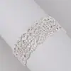 Amazon Nuevo Diamante Novia Boda Pulsera Moda Europea y Americana Forma de Flor Pulsera de Pedrería Pulsera