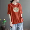 Exportar exceso de stock de tiendas especializadas: Ropa de mujer de comercio exterior de marca, camisetas de manga corta para mujeres de mediana edad y mayores, tops holgados y adelgazantes