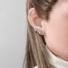 Moda y Diseño Único, Forma de Corazón con Circonita Estilo Pareja Dulce y Fresco Pendientes de Hélice para Cartílago de la Oreja con Cierre de Rosca