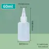 Botella exprimible de punta fina 30 50 100ml botella de plástico de punta fina botella dispensadora de líquido con escala botella dispensadora exprimible
