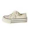 Zapatillas de Lona Transpirables Estilo Coreano Otoño 2025 para Mujer Verano Nuevos Zapatos Blancos Casual Versátiles Suela Gruesa Aumentantes