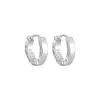 Nuevos Pendientes Redondos con Textura Mate para Mujer, Irregulares de Plata de Ley S925 Estilo Ins Minimalista de Nicho Pendientes Plateados