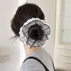 Elástico de Cabelo Elegante de Alta Qualidade para Rabo de Cavalo, Acessório de Cabelo para Coque, Scrunchie de Chiffon Multicamadas Leve da Moda Coreana Atacado