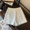 Shorts de Pierna Ancha de Línea A de Cintura Alta Adelgazantes para Mujer, Capa Base de Ropa Exterior, Petite, Casual, Shorts Ajustados Negros