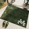 Tapetes de Banheiro de Lama Diatomácea com Desenhos de Floresta, Tapetes de Pé Absorventes Antiderrapantes para Banheiro, Tapetes de Entrada Resistentes a Manchas e Fáceis de Cuidar