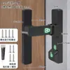 Trinco de Porta Luminoso sem Furo para Banheiro, Ferrolho Montado na Superfície, Fechadura para Porta de Madeira, Ferrolho de Porta, Fivela Antifurto, Trinco Preto de Ângulo Reto