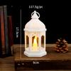 Portavelas de cristal retro europeo transfronterizo, lámpara de viento LED, decoración creativa para acampar, vela electrónica, linterna pequeña portátil