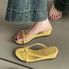 Sandalias Retro de Cuña Nuevas de Verano 2025 para Mujer, Zapatos de Suela Gruesa para Uso en Exteriores en la Playa