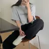 Camiseta de Manga Corta de Verano para Mujer Trbottomy Estilo Coreano Holgada Talla Grande Camiseta de Manga Media para Poner Debajo Chic Estilo Hong Kong Top Venta al por Mayor