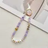 Nueva funda de teléfono de alta gama con adornos de cuentas de cristal, un charm para teléfono lujoso y versátil, y un accesorio de llavero a juego