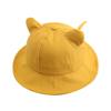 Sombrero de pescador para niños, estilo coreano, para hombres y mujeres, con orejas de gato de dibujos animados, informal, para primavera y verano, color sólido