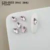 Brilhantes K9 Premium Decorações de Strass para Nail Art Rosa Luxuoso Retangular Ovo de Pombo Coração Assimétrico Strass Acabados Feitos à Mão para Nail Art