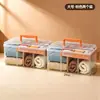 Caja de Almacenamiento para Equipo de Natación Bnbs Caja de Almacenamiento con Compartimentos Separados Transparentes Impermeable y a Prueba de Humedad con Asa