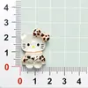 Acessórios de Resina de Gato KT Leopardo Luminoso Fofo Grampo de Cabelo DIY Feito à Mão Fivela de Sapato Clipe de Bico de Pato Caneta com Contas Pacote