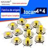Interruptor de toque à prova de poeira com cabeça de cobre metálico 4*4 * 1.5mm, 5.2 x 5.2, quatro pinos, montagem em superfície, altura opcional